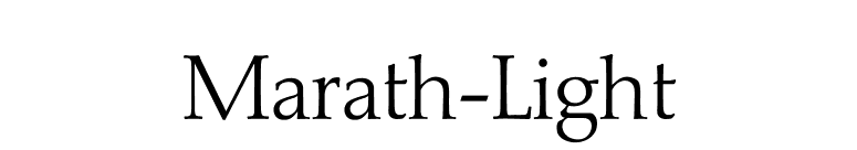 Marath-Light font preview