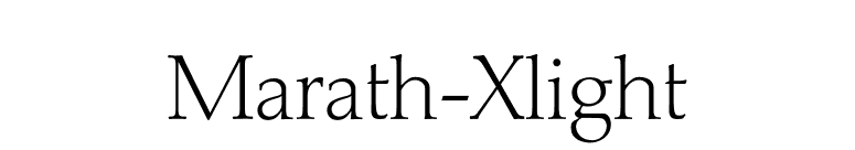 Marath-Xlight font preview