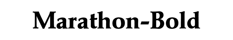 Marathon-Bold font preview