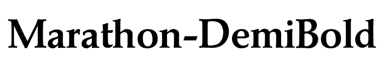 Marathon-DemiBold font preview