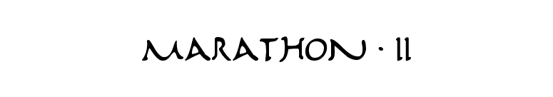 Marathon II font preview
