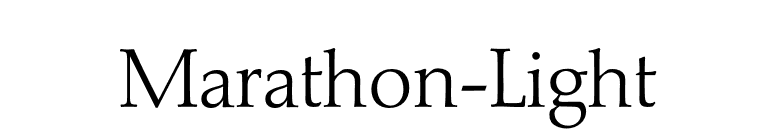 Marathon-Light font preview