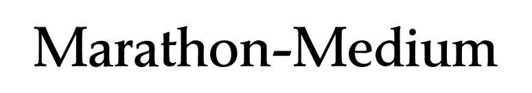 Marathon-Medium font preview