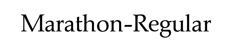 Marathon-Regular font preview