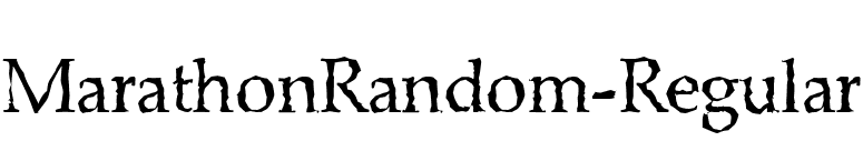 MarathonRandom-Regular font preview