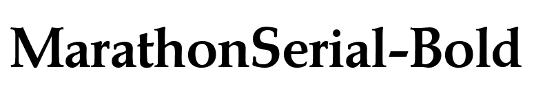 MarathonSerial-Bold font preview