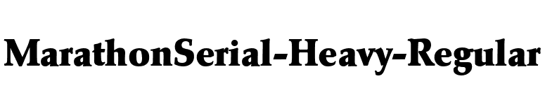 MarathonSerial-Heavy-Regular font preview