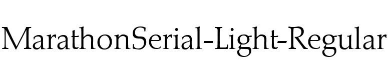 MarathonSerial-Light-Regular font preview