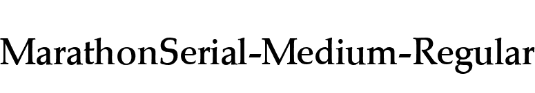 MarathonSerial-Medium-Regular font preview