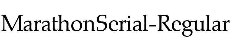 MarathonSerial-Regular font preview