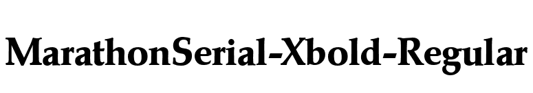 MarathonSerial-Xbold-Regular font preview