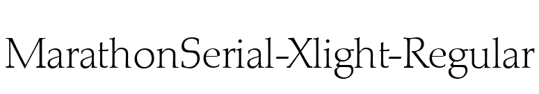 MarathonSerial-Xlight-Regular font preview