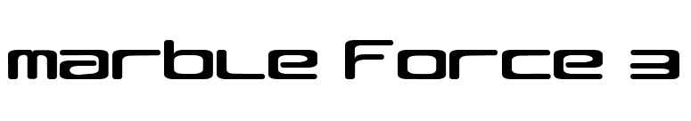 Marble Force 3 font preview