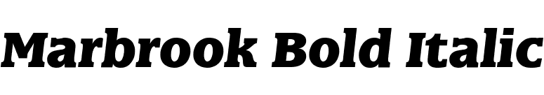 Marbrook Bold Italic font preview