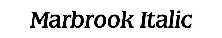 Marbrook Italic font preview