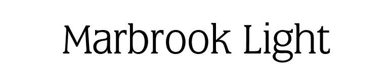 Marbrook Light font preview
