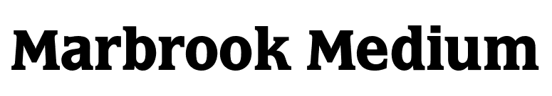 Marbrook Medium font preview