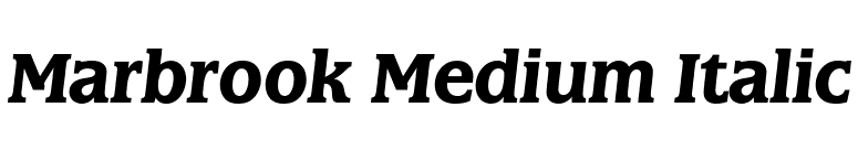 Marbrook Medium Italic font preview