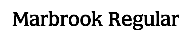 Marbrook Regular font preview