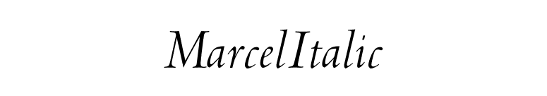 MarcelItalic font preview