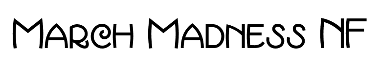 March Madness NF font preview