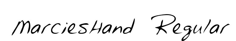 MarciesHand Regular font preview