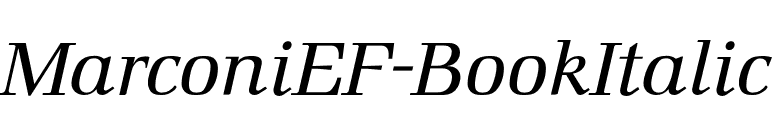 MarconiEF-BookItalic font preview
