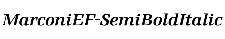 MarconiEF-SemiBoldItalic font preview
