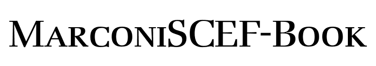 MarconiSCEF-Book font preview