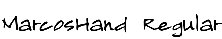 MarcosHand Regular font preview