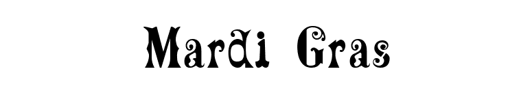 Mardi Gras font preview