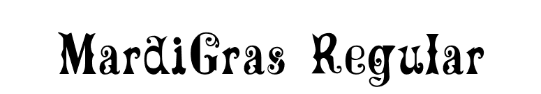 MardiGras Regular font preview