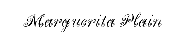Marguerita Plain font preview