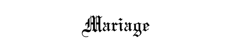 Mariage font preview