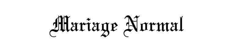 Mariage Normal font preview
