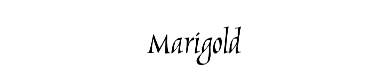 Marigold font preview
