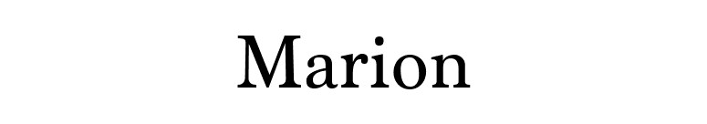 Marion font preview