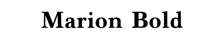 Marion Bold font preview