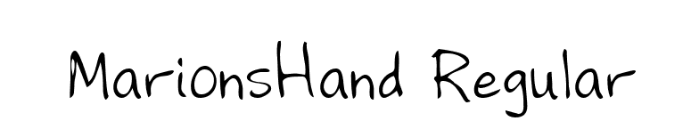 MarionsHand Regular font preview