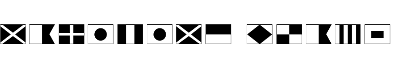 Maritime Flags font preview