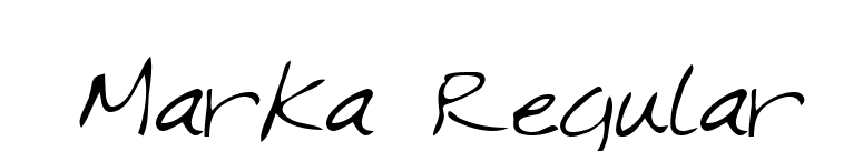 Marka Regular font preview