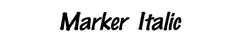 Marker Italic font preview