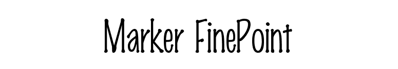 Marker FinePoint font preview