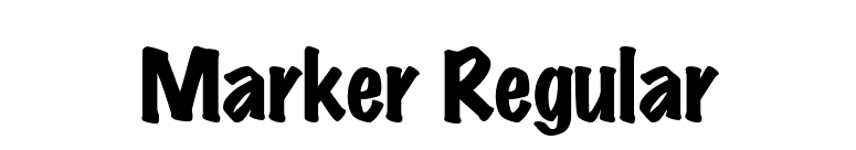 Marker Regular font preview