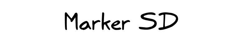 Marker SD font preview