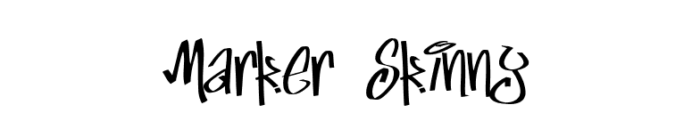Marker Skinny font preview