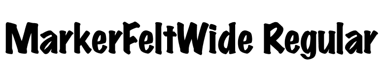 MarkerFeltWide Regular font preview