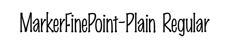 MarkerFinePoint-Plain Regular font preview
