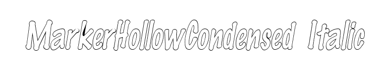MarkerHollowCondensed Italic font preview