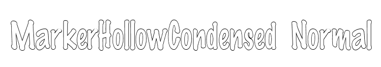 MarkerHollowCondensed Normal font preview